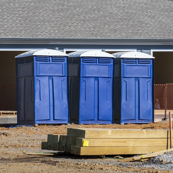 how can i report damages or issues with the porta potties during my rental period in Hollister ID